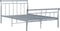 vidaXL - Bedframe - metaal - grijs - 120x200 - cm