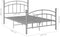 vidaXL - Bedframe - metaal - grijs - 120x200 - cm