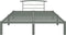 vidaXL - Bedframe - metaal - grijs - 120x200 - cm