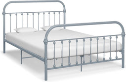 vidaXL - Bedframe - metaal - grijs - 140x200 - cm