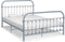 vidaXL - Bedframe - metaal - grijs - 140x200 - cm