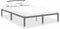 vidaXL - Bedframe - metaal - grijs - 140x200 - cm