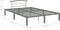 vidaXL - Bedframe - metaal - grijs - 140x200 - cm