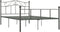 vidaXL - Bedframe - metaal - grijs - 140x200 - cm