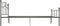 vidaXL - Bedframe - metaal - grijs - 140x200 - cm