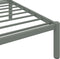 vidaXL - Bedframe - metaal - grijs - 140x200 - cm