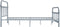 vidaXL - Bedframe - metaal - grijs - 140x200 - cm