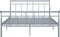 vidaXL - Bedframe - metaal - grijs - 140x200 - cm