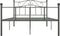 vidaXL - Bedframe - metaal - grijs - 140x200 - cm