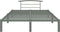 vidaXL - Bedframe - metaal - grijs - 140x200 - cm