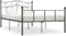 vidaXL - Bedframe - metaal - grijs - 160x200 - cm