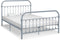 vidaXL - Bedframe - metaal - grijs - 160x200 - cm