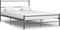 vidaXL - Bedframe - metaal - grijs - 160x200 - cm