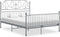 vidaXL - Bedframe - metaal - grijs - 160x200 - cm