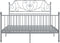 vidaXL - Bedframe - metaal - grijs - 160x200 - cm