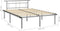 vidaXL - Bedframe - metaal - grijs - 160x200 - cm