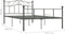 vidaXL - Bedframe - metaal - grijs - 160x200 - cm