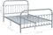 vidaXL - Bedframe - metaal - grijs - 160x200 - cm