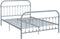 vidaXL - Bedframe - metaal - grijs - 160x200 - cm