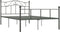 vidaXL - Bedframe - metaal - grijs - 160x200 - cm
