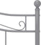 vidaXL - Bedframe - metaal - grijs - 160x200 - cm