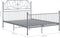 vidaXL - Bedframe - metaal - grijs - 160x200 - cm