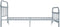 vidaXL - Bedframe - metaal - grijs - 160x200 - cm