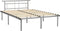 vidaXL - Bedframe - metaal - grijs - 160x200 - cm