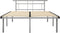 vidaXL - Bedframe - metaal - grijs - 160x200 - cm