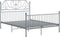 vidaXL - Bedframe - metaal - grijs - 160x200 - cm