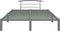vidaXL - Bedframe - metaal - grijs - 160x200 - cm
