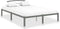 vidaXL - Bedframe - metaal - grijs - 160x200 - cm