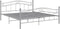 vidaXL - Bedframe - metaal - grijs - 160x200 - cm