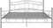 vidaXL - Bedframe - metaal - grijs - 160x200 - cm