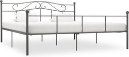 vidaXL - Bedframe - metaal - grijs - 180x200 - cm