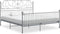 vidaXL - Bedframe - metaal - grijs - 180x200 - cm