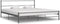 vidaXL - Bedframe - metaal - grijs - 180x200 - cm
