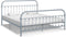 vidaXL - Bedframe - metaal - grijs - 180x200 - cm