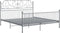 vidaXL - Bedframe - metaal - grijs - 180x200 - cm