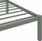 vidaXL - Bedframe - metaal - grijs - 180x200 - cm