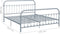 vidaXL - Bedframe - metaal - grijs - 180x200 - cm