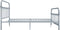 vidaXL - Bedframe - metaal - grijs - 180x200 - cm