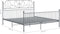 vidaXL - Bedframe - metaal - grijs - 180x200 - cm