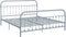 vidaXL - Bedframe - metaal - grijs - 180x200 - cm