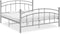vidaXL - Bedframe - metaal - grijs - 200x200 - cm