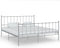 vidaXL - Bedframe - metaal - grijs - 200x200 - cm