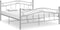 vidaXL - Bedframe - metaal - grijs - 200x200 - cm