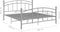 vidaXL - Bedframe - metaal - grijs - 200x200 - cm