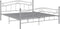 vidaXL - Bedframe - metaal - grijs - 200x200 - cm
