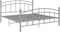 vidaXL - Bedframe - metaal - grijs - 200x200 - cm